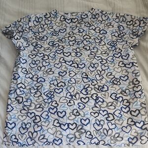 Heart Pattern Kids Shirt - Blue and Gray